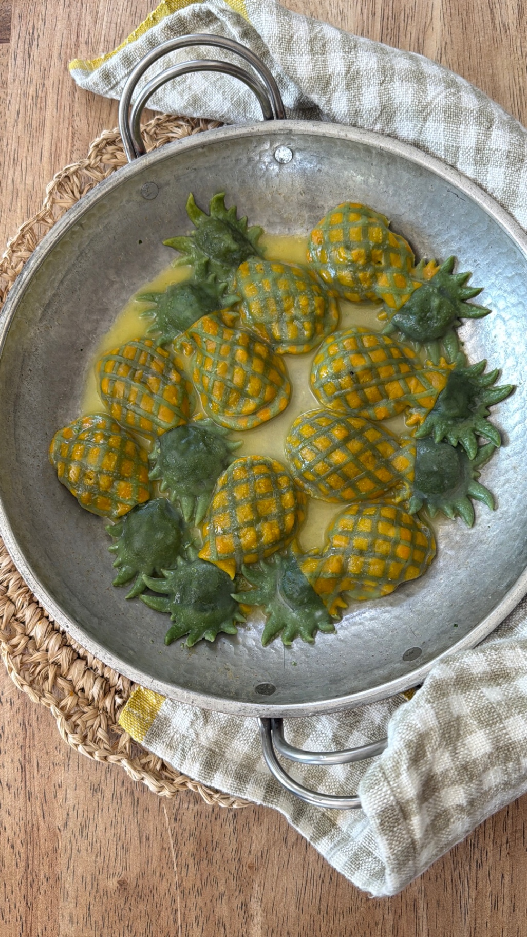 Pineapple Ravioli, Buttered