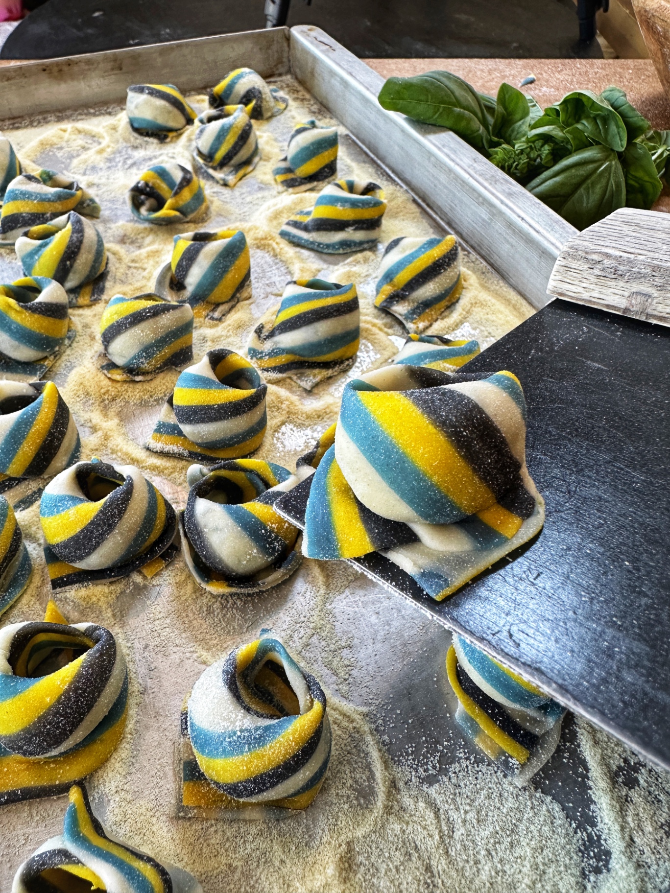 Striped Blue & Gold Fagottini