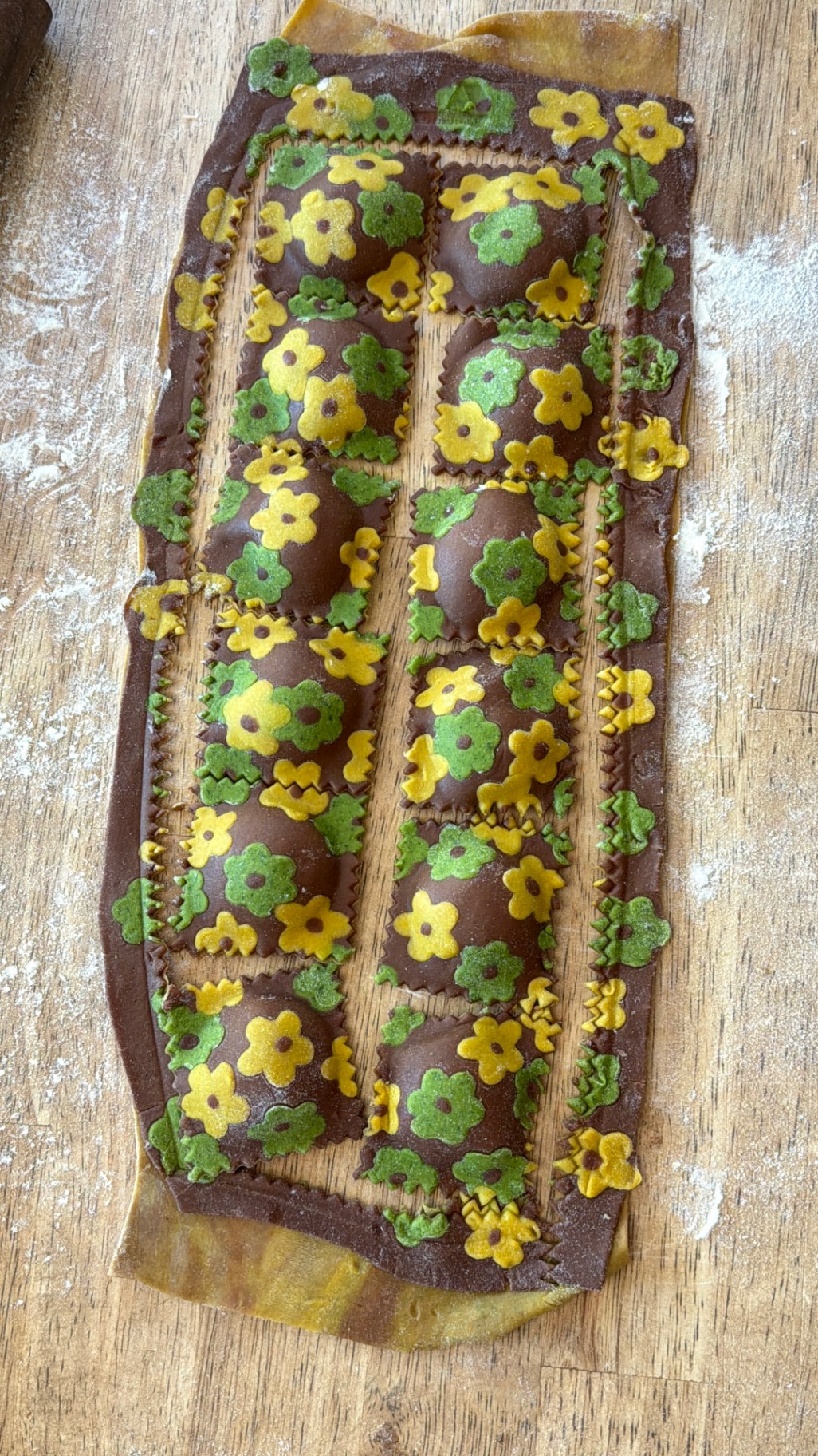 Flower-Pressed Cocoa Ravioli