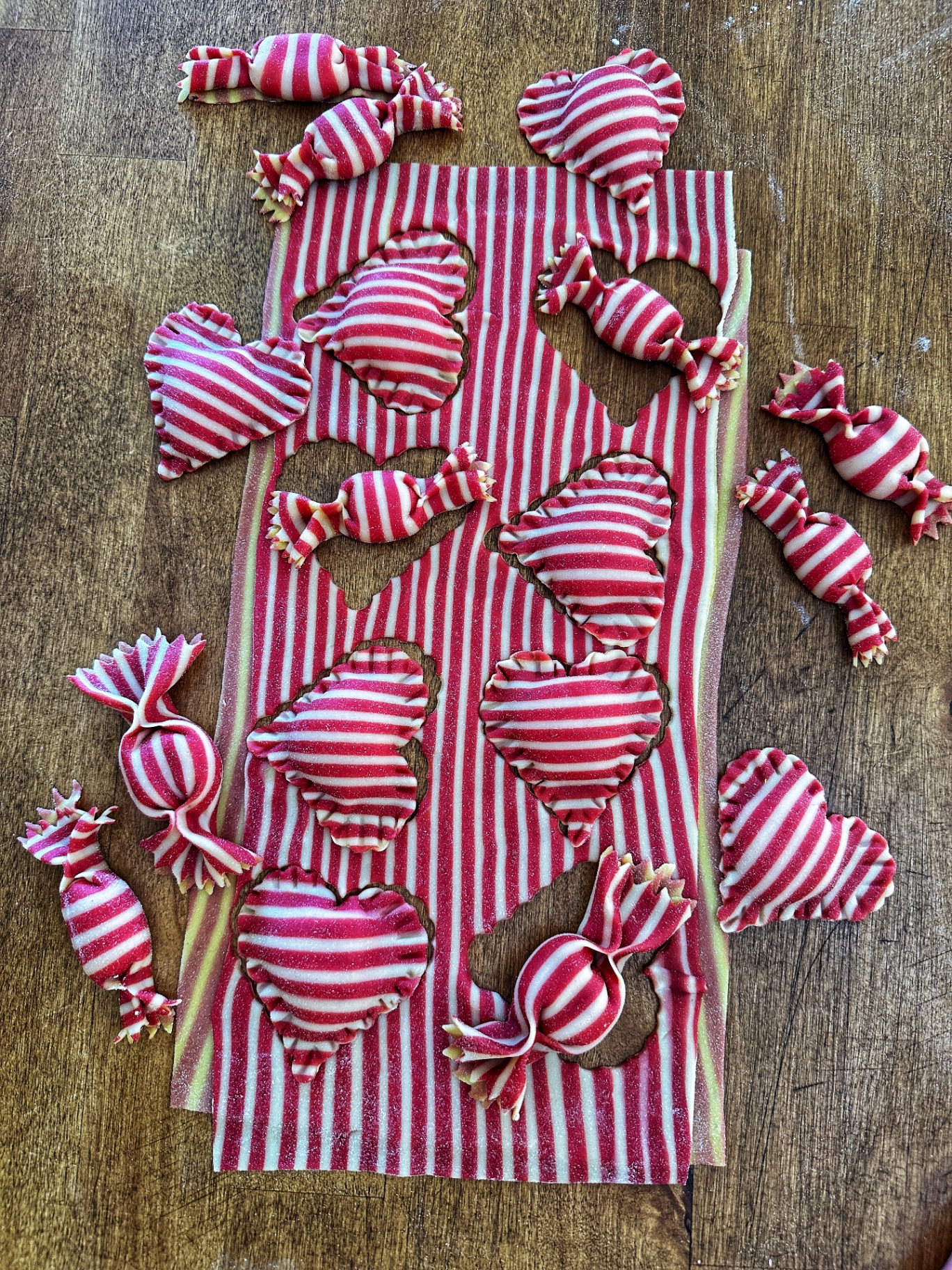 Candy-Stripe Heart Caramelle