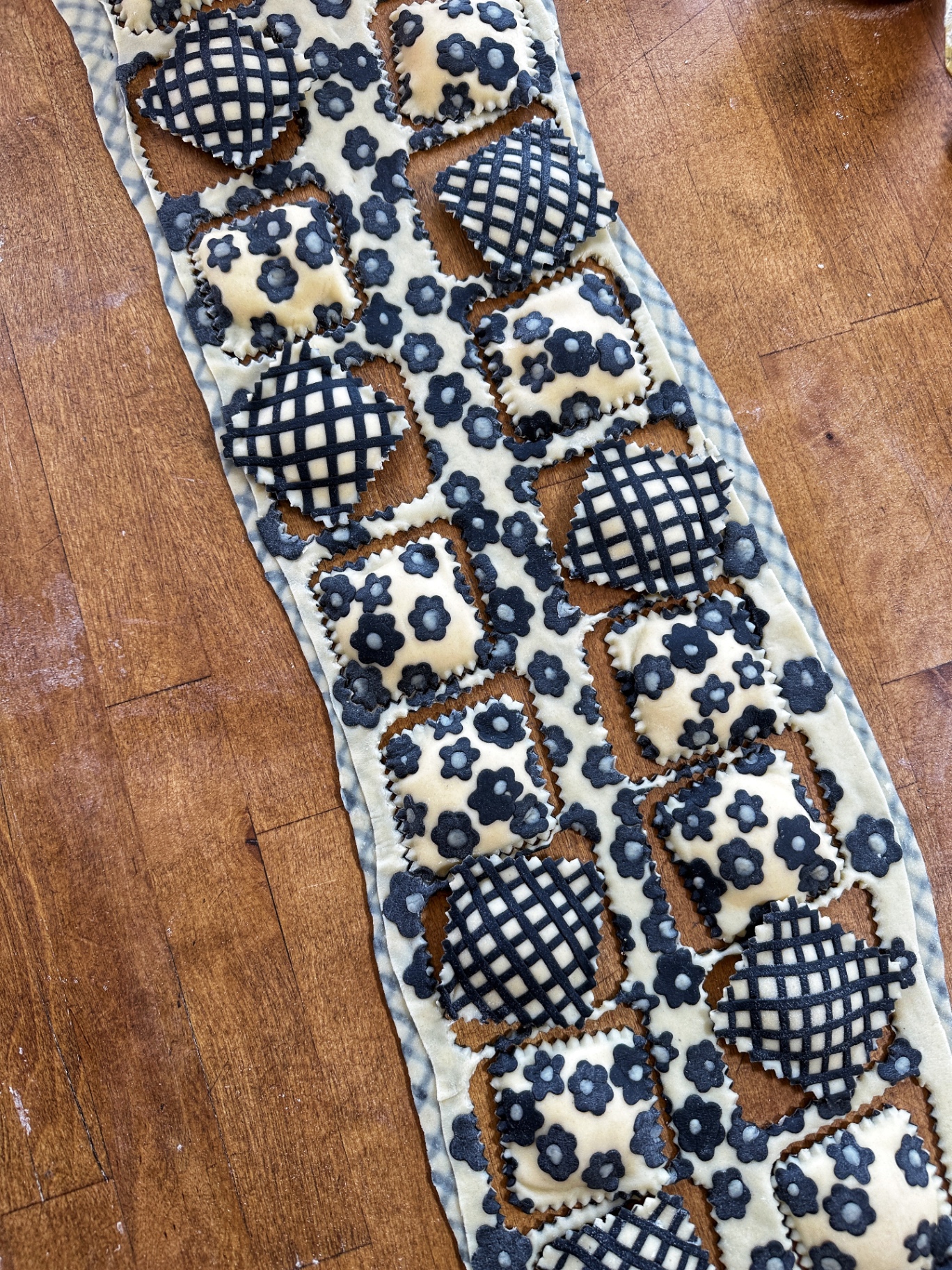 Indigo Floral Ravioli