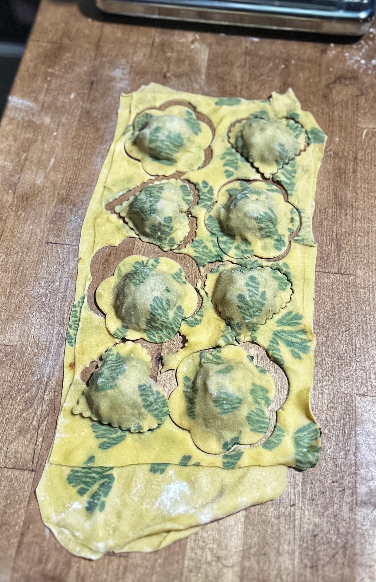 Fern-Pressed Spinach Ravioli